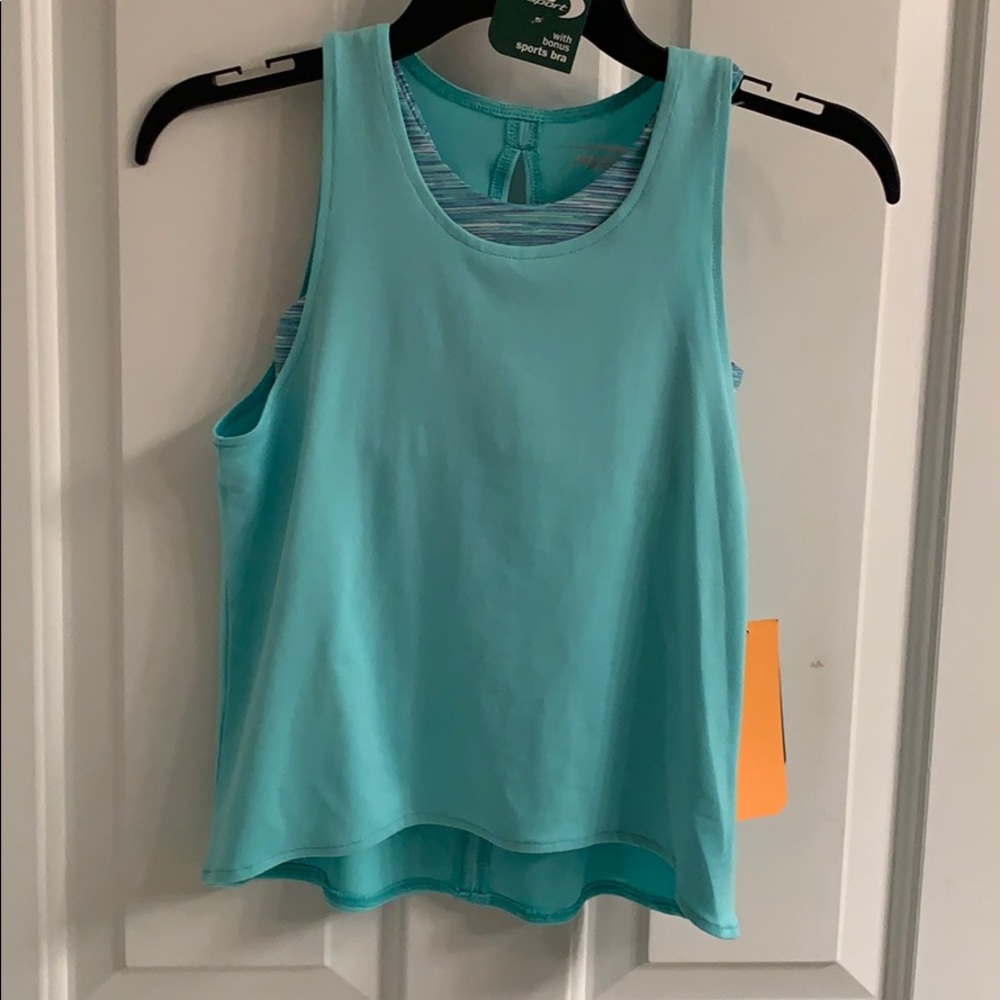 NWT-Girls MTA Sport Tank Top With Sport Bra